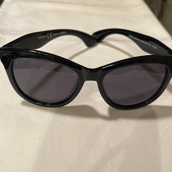 PEPPERS 2485D CALIENTE POLARIZED women’s black sparkly frames, gray lens so chic - Picture 2 of 8